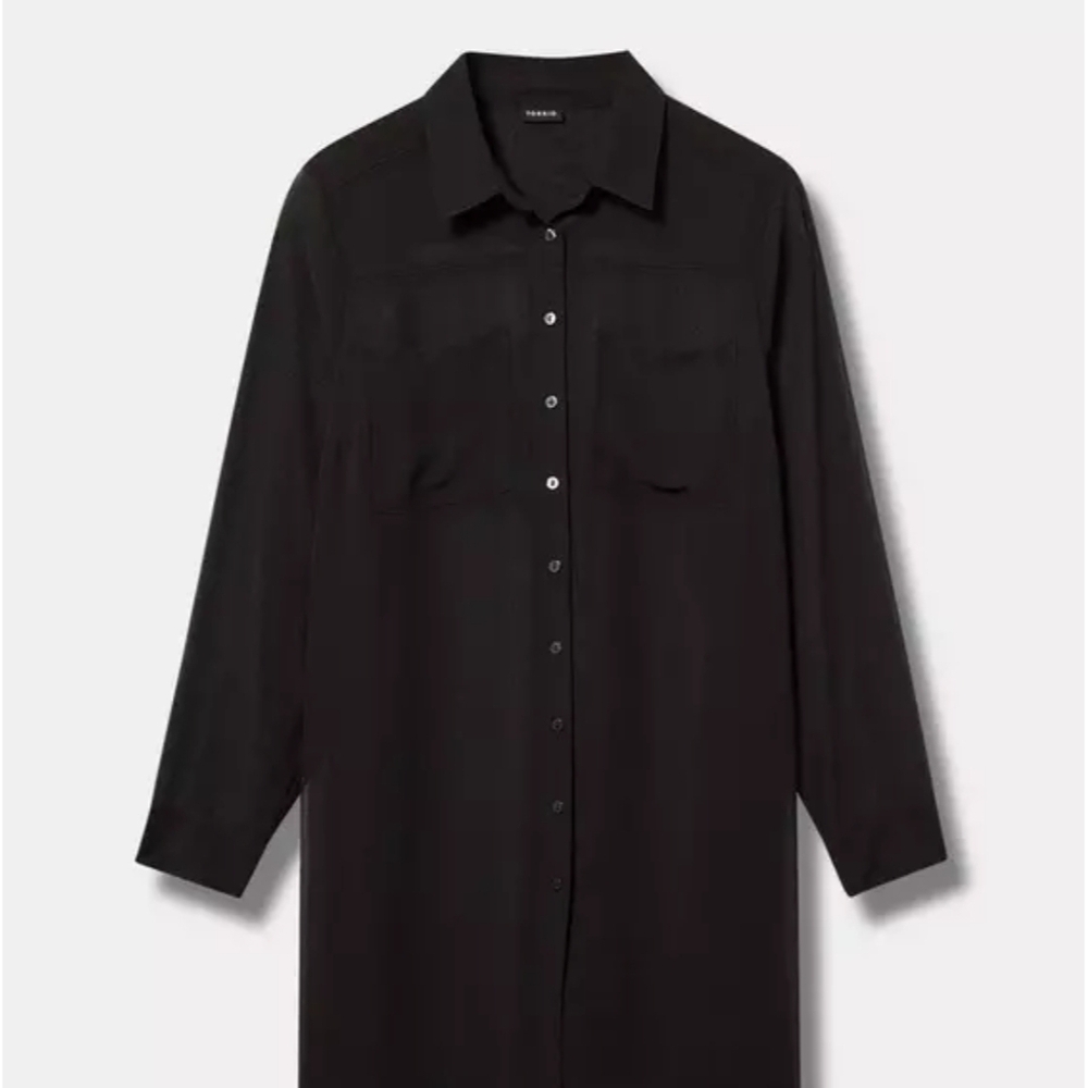 Torrid Sheer Long Sleeve Tunic Shirt